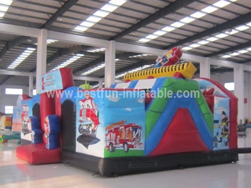 PVC Inflatable firefighters theme playground