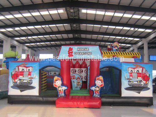 PVC Inflatable firefighters theme playground