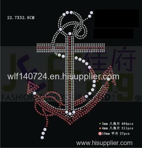 311 pattern hot-fix heat transfer rhinestone motif design