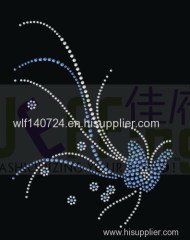 311Butterfly hot-fix heat transfer rhinestone motif design