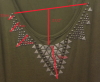 triangle necklinehot-fix heat transfer rhinestone motif design