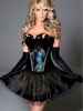 girls gothic peacock corset