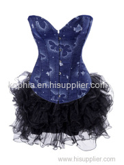 hot sale blue corset with skirt