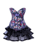 women floral corset with layered dress