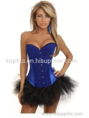 sexy blue arabedquitic corset with bubble skirt