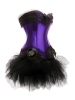 CORSET WITH SKIRT2pcs purple corset