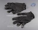 Powdered or powder-free large thick black synthetic nitrile examination gloves