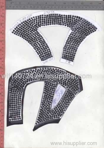 hot-fix heat transfer rhinestone motif design