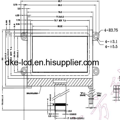 128*64 Character dot-matrix LCD Module