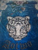 311 tiger hot-fix heat transfer rhinestone motif design