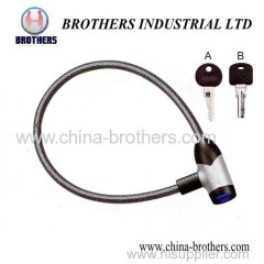 Gray Color Cable Bicycle Lock