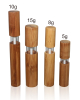 bamboo lip gloss tube natural package cosmetic container