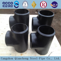 black color equal /reducing carbon steel tee
