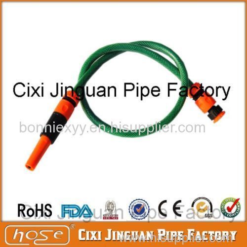 PVC Fiber Braided Garden Hose with Plastic Fittings