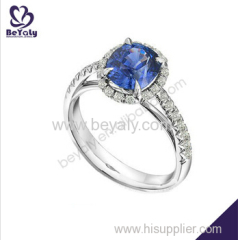 blue AAA CZ fashion jewelry 925 sterling silver rings wedding rings engagement rings