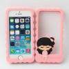 Cute girls shape silicone cases for iphone