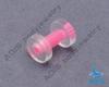 Pink Stripes Non - toxic Acrylic Body Piercings Jewelry For Children 15mm Flesh Tunnel