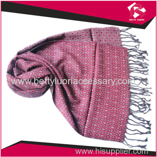 LADIES WOVEN SCARF WITH FRINGE