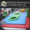 Giant durable inflatable Bossaball court