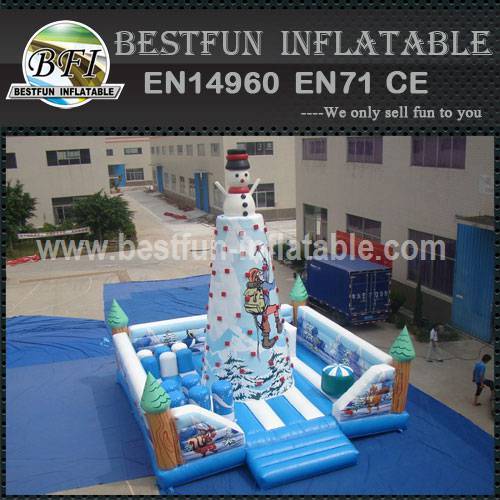 Inflatable climbing iceberg wall