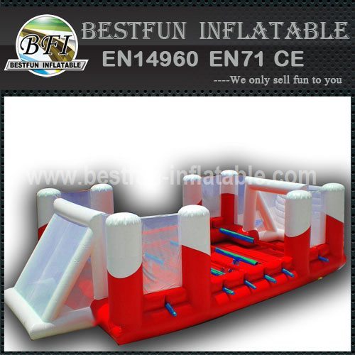 Inflatable human table football field