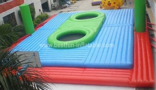 Giant durable inflatable Bossaball court