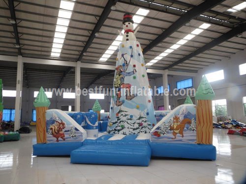 Inflatable climbing iceberg wall