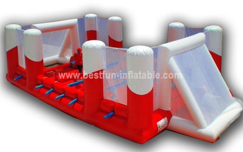 Inflatable human table football field