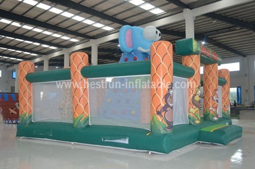 Inflatable sport game jungle climbing wall