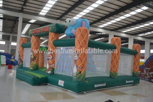 Inflatable sport game jungle climbing wall