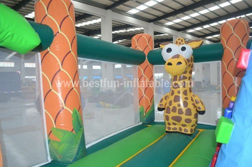 Inflatable sport game jungle climbing wall