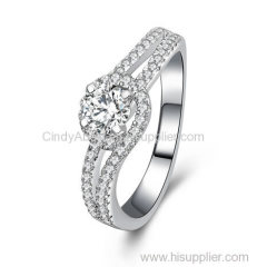 Wholesale-Engagement ring 925 Sterling Silver Ring 2