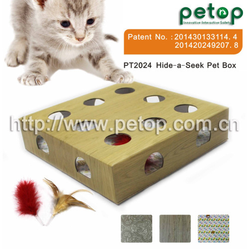 Interactive plastic plush pet cat toys