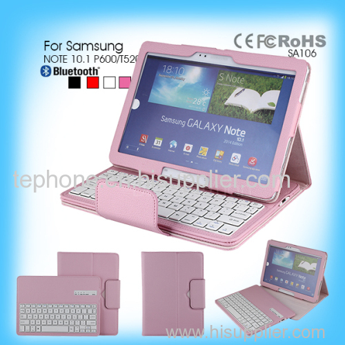 tablet bluetooth3.0 keyboard with colorful case for Samsung NOTE 10.1 P600/T520