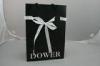 Custom Luxury Recycled Paper Shopping Bags With White Butterfly Ribbon For Gift / Jewelry / Apparel