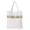 White Simple Cotton Tote Bags / Customized Shopping Bags / Fancy Cotton Carrier Bags