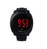 Custom Black Silicone LED Watch 3 ATM Mens EL Backlight LED Mirror Watch