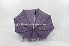 Straight LED Lighted Umbrella Hand Open Durable Purple For Event