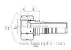 Industry Interlock Swaged Hose Fitting / Galvanized Hydraulic Adapter