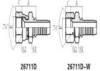 Carbon Steel Swaged Hose Fitting Chrome Plating With Double Hexagon