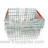 Chrome Wire display shopping baskets supermarket shopping metal basket