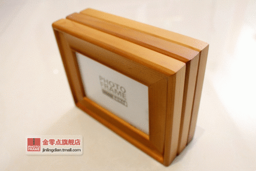 oblong / wall -mounted / wood photo frame