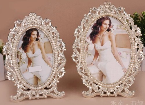 marriage / metal / oval / creative / pearl photo frame