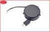 One Way 5 pin to open cable Retractable Power Cord 70cm in Black