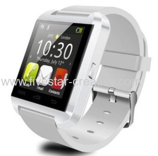 U8 Uwatch Bluetooth Smart Wrist Watch Phone Mate for IOS Android Samsung iPhone Smartphone White
