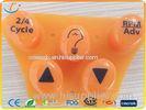 Waterproof Orange Epoxy Silicone Rubber Keypad Custom / Laser Etched Silicone Keypad