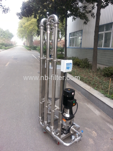 Pilot Plant of PVDF Tubular membranes for waste water treament and apple Juice applicant