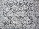 Flower Lace Cotton Nylon Lace Fabric White Knitted For Blouse