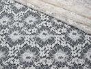 Eco-Friendly Floral Cotton Nylon Lace Fabric White Knitted For Lingerie