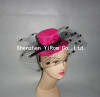 Veil disc pillbox sinamay church kentucky derby ascot race fascinator